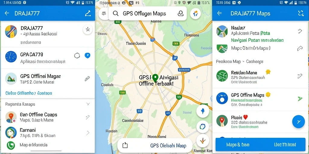 Antarmuka pemetaan intuitif DRAJA777 untuk navigasi offline.