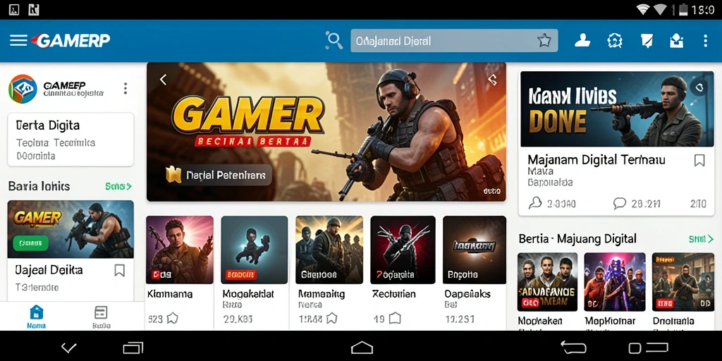 Tampilan antarmuka GAMERP yang modern dan mudah digunakan.