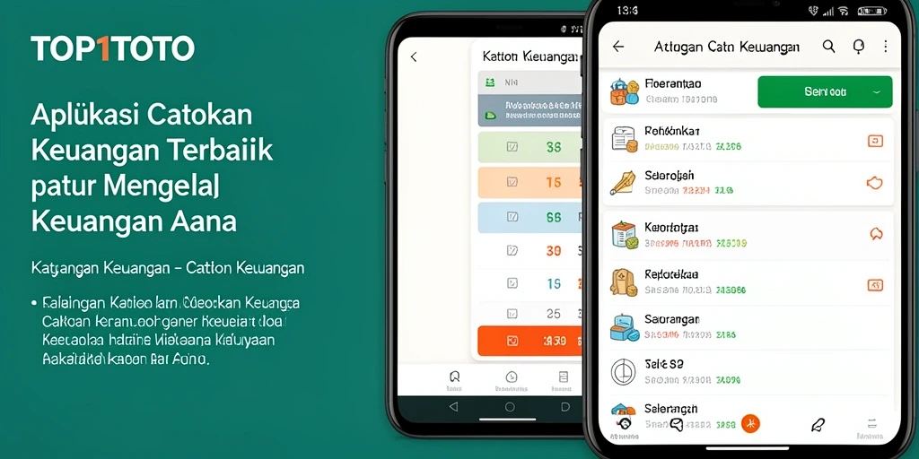 Tampilan antarmuka aplikasi TOP1TOTO yang sederhana dan efektif untuk Catatan Keuangan.